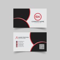 Stylish wave business card template design Free Vector