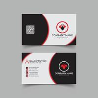 Stylish wave business card template design Free Vector