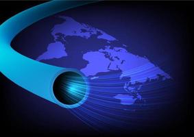 Cable fiber line and global connection background. vector