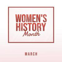 Women's History Month - card, poster, template vector