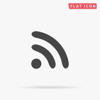 Podcast. Simple flat black symbol with shadow on white background. Vector illustration pictogram