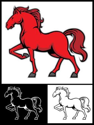 beautiful horse mascot
