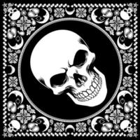 patrón de bandana con calavera vector