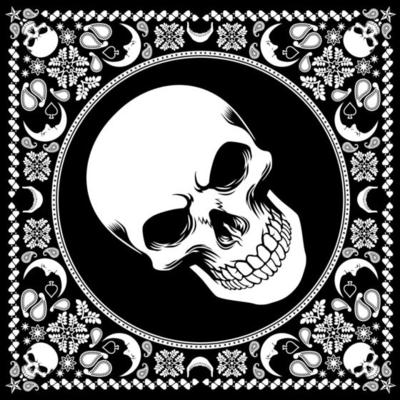 bandana pattern with skull
