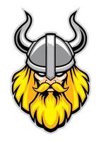 viking warrior head mascot vector