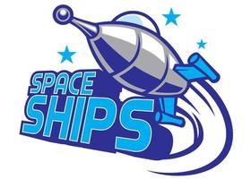 spaceship mascot design vector