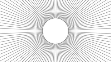 Modern circular black stripe pattern in monochrome colors. Line pattern texture for banners, covers, terrain, sci-fi, wireframe, and related to background. vector