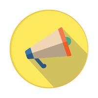 Megaphone flat icon style for graphics, websites, mobile and print, media, marketing concept. Vector EPS 10