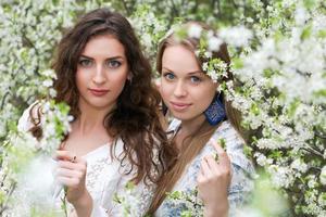 Two pretty caucasian women photo