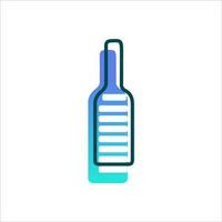 Simple bottle data logo template vector