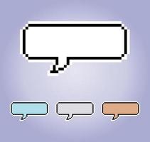 8 bit empty bubble text. game assets in vector illustrations.