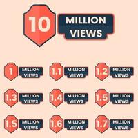 views sticker label clipart 10 million views
