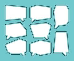 speech bubble set, speech box vector illustration.