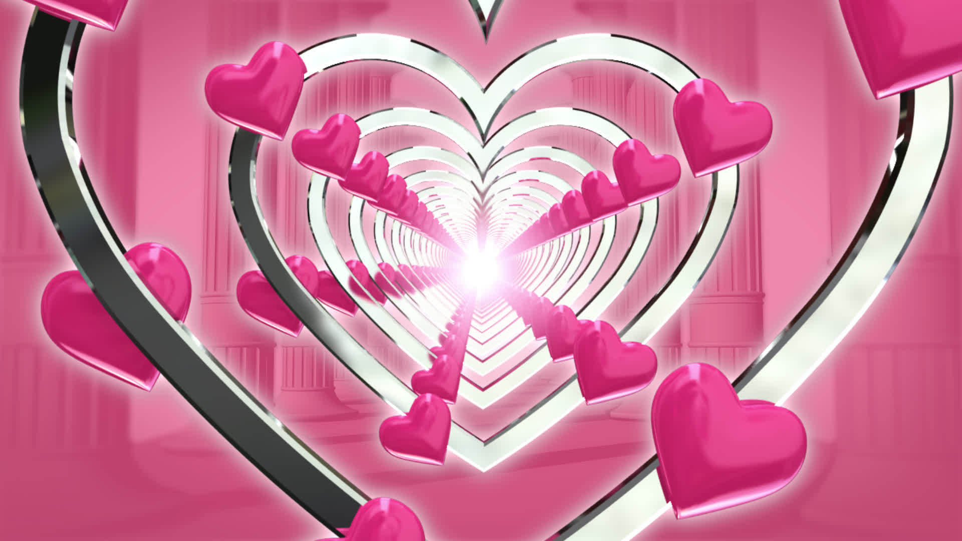 VALENTINE'S DAY PINK ABSTRACT BACKGROUND HEART SHAPED LOVE TUNNEL FOR  WEDDING ANIMATION LOOP 18991794 Stock Video at Vecteezy