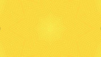 papel de parede em loop com fundo amarelo de pontos e círculos abstratos e sobreposição para vídeo de introdução video