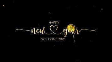 Happy New Year wishes are typed in gold text and animated with fireworks, sparks and explosions. Perfect for Holidays, Events, Messages and Celebrations. Happy New Year Animated Text. video