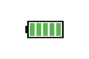 plantilla de diseño de icono de batería completamente cargada vector