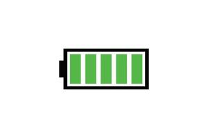 Full Charged Battery icon design template vector