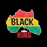 black king vector t-shirt design. Black History Month t-shirt design. Can be used for Print mugs, sticker designs, greeting cards, posters, bags, and t-shirts.