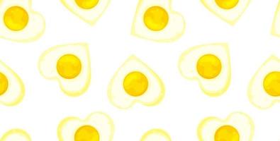 bright vector seamless pattern, pattern of fried eggs, frosting, pattern for fabric