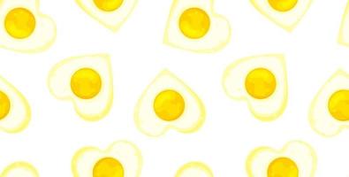 bright vector seamless pattern, pattern of fried eggs, frosting, pattern for fabric