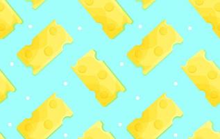 bright vector seamless pattern, cheese pattern, cheese slices, fabric pattern