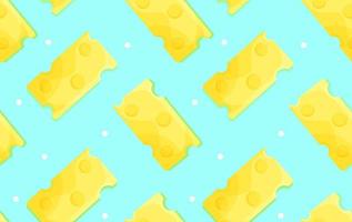 bright vector seamless pattern, cheese pattern, cheese slices, fabric pattern