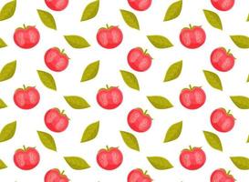 bright vector seamless pattern with tomatoes and herbs, vegetable pattern, fabric pattern