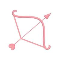 Vector illustration of cupid's arrow 3d