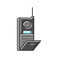 Ilustración de vector de icono de color de dispositivo retro de teléfono móvil