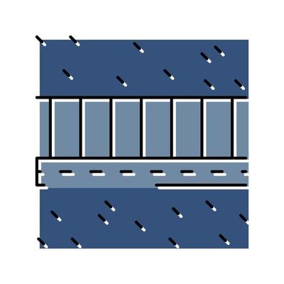 stitching denim color icon vector illustration