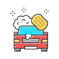 car washing color icon vector illustration