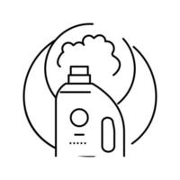 ilustración de vector de icono de línea de productos químicos domésticos