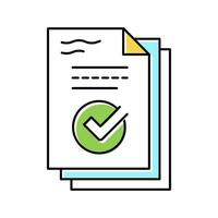 work report color icon vector illustration