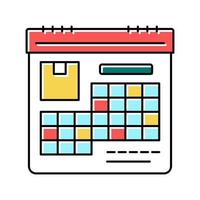 schedule delivery color icon vector illustration