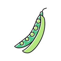 agricultural harvest peas color icon vector illustration