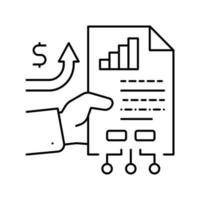 investment digital finance business line icon vector illustration