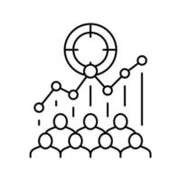 Ilustración de vector de icono de línea de cliente de audiencia