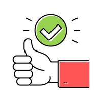 gesture good and approved color icon vector illustration