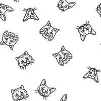 cat cute pet animal kitten funny vector seamless pattern