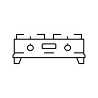 stove kitchen equipment line icon vector illustration