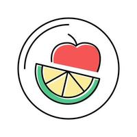 ilustración de vector de icono de color de tienda de departamentos de frutas