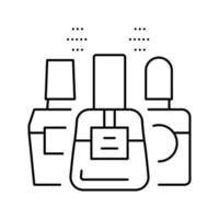 ilustración de vector de icono de línea de esmalte de uñas