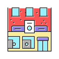 laundromat building color icon vector illustration