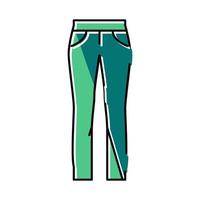 ilustración de vector de icono de color de ropa de pantalones de tiro bajo