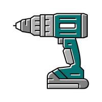 drill device color icon vector illustration