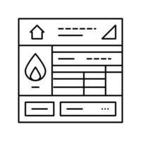 gas safety certificates line icon vector illustration