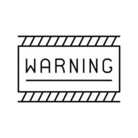 warning sign line icon vector illustration