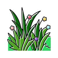 ilustración de vector de icono de color de primavera de hierba