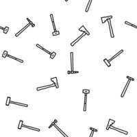 hammer tool construction vector seamless pattern